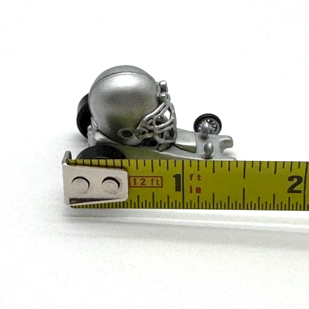 Football Helmet Dragster Buggy Car Silver Plastic 2006 Vintage Toy
